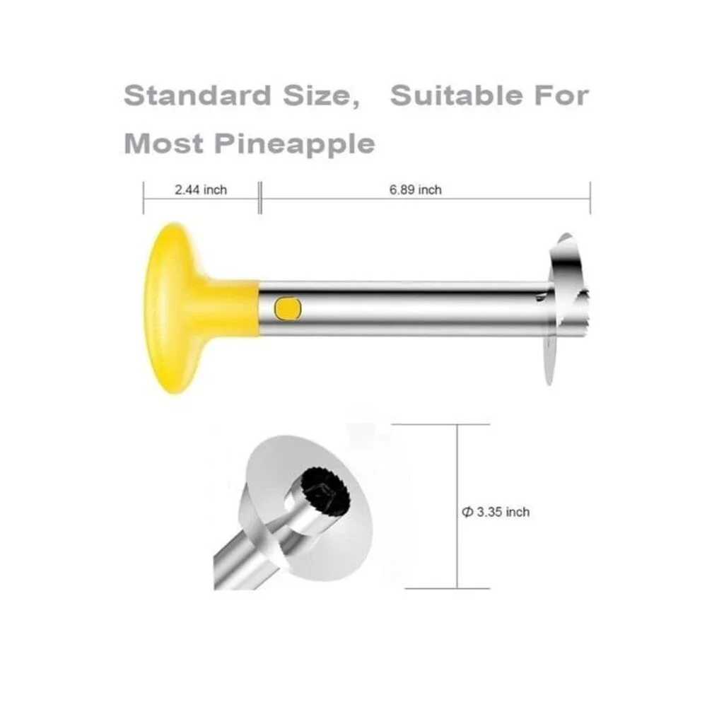 SameTech Easy Kitchen Tool Stainless Steel Fruit Pineapple Peeler Slicer NIB